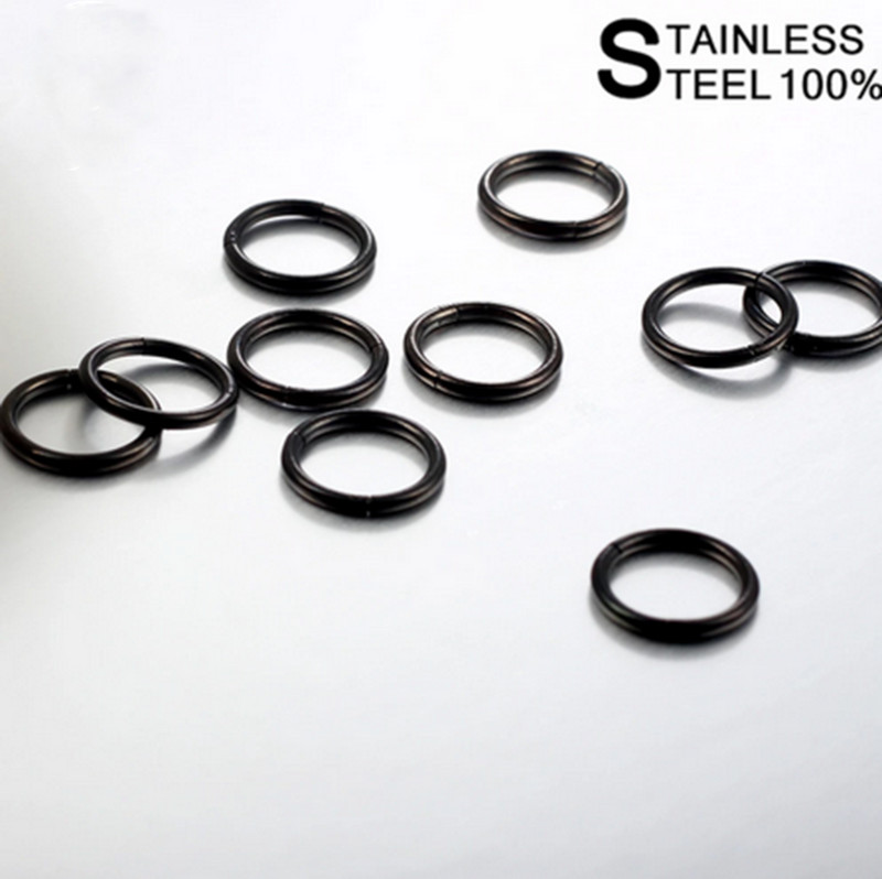 Vankula 2 DB 6-14mm kicsi vékony sebészeti acél orr ajak fül nyitott karika gyűrű 0 típusú karika piercing testékszer 6 szín