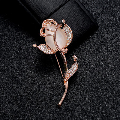 Xingyunday Cat Eye Steen Broche Pin Broche Bloem Parel Broche kiegészítők Kleding Bruiloft Sieraden Natuursteen Uil Kat Broches