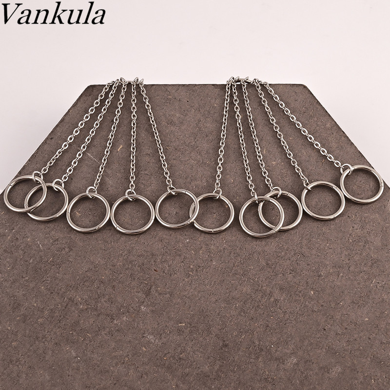 Vankula 6 prstenova s lančićima Naušnice s manžetama za uho Čelične hrskavice Hoop Nits Helix Tragus Piercing Uho Ženski nakit za tijelo
