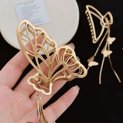 2021 noi femei elegante, auriu, geometric, metal, fluture, agrafe de păr vintage, bentiță, ac accesorii de păr la modă