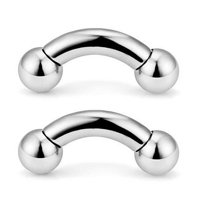 Vankula 1 buc din oțel inoxidabil 316L Piercing intern pentru sprâncene Banana dublă bilă curbată Barbell piercing bijuterii