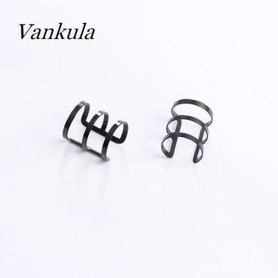 Vankula New Fashion Manșete de urechi mici și subțiri Manșete de urechi pentru urechi neperforate Cercei de cartilaj fals din oțel inoxidabil pentru femei sau bărbați