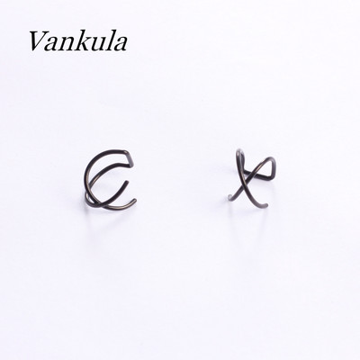 Vankula New Fashion Manșete de urechi mici și subțiri Manșete de urechi pentru urechi neperforate Cercei de cartilaj fals din oțel inoxidabil pentru femei sau bărbați