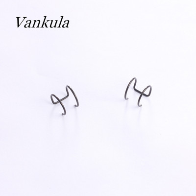 Vankula New Fashion Manșete de urechi mici și subțiri Manșete de urechi pentru urechi neperforate Cercei de cartilaj fals din oțel inoxidabil pentru femei sau bărbați