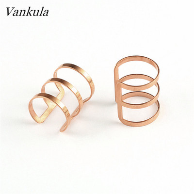 Vankula New Fashion Manșete de urechi mici și subțiri Manșete de urechi pentru urechi neperforate Cercei de cartilaj fals din oțel inoxidabil pentru femei sau bărbați