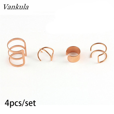 Vankula New Fashion Manșete de urechi mici și subțiri Manșete de urechi pentru urechi neperforate Cercei de cartilaj fals din oțel inoxidabil pentru femei sau bărbați