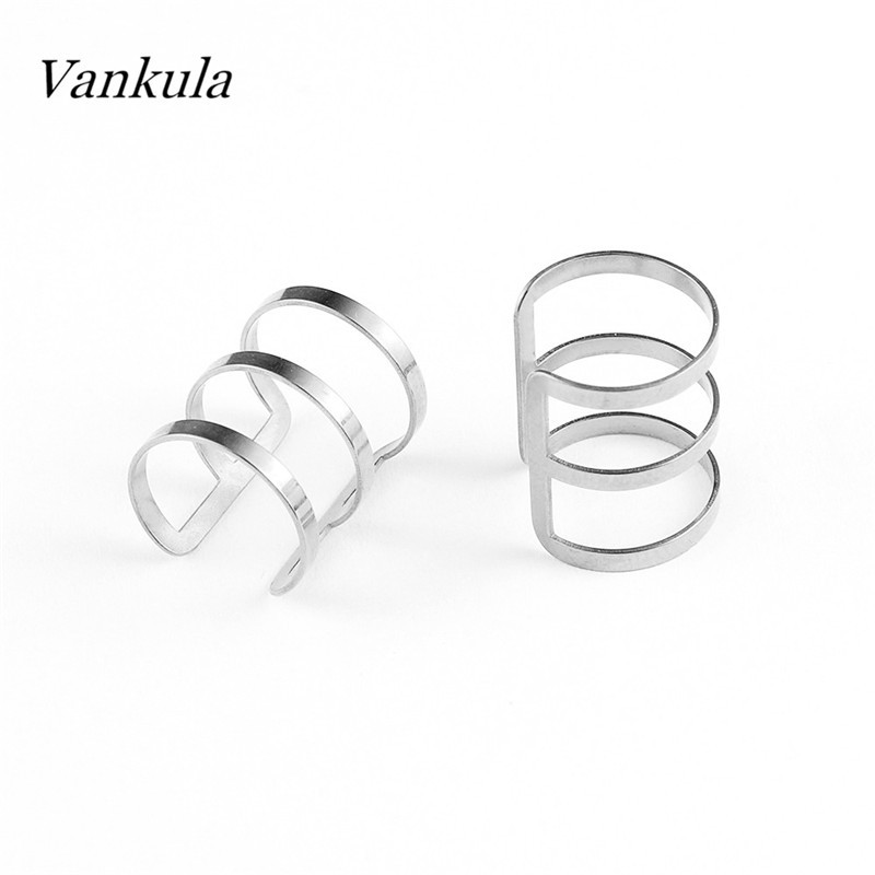 Vankula New Fashion Manșete de urechi mici și subțiri Manșete de urechi pentru urechi neperforate Cercei de cartilaj fals din oțel inoxidabil pentru femei sau bărbați