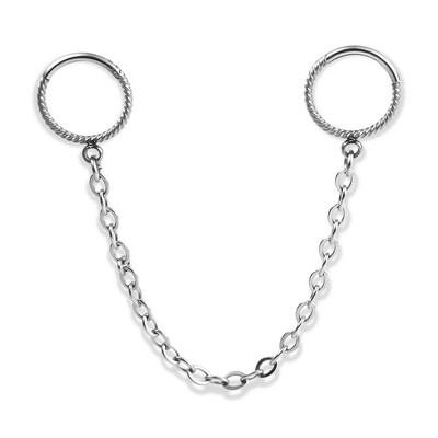 Vankula 1 buc. Lanț din oțel inoxidabil Inel cu cerc pentru nas Septum Buze Știfturi Cercei pentru cartilaj Rotunzi Tragus Piercing ureche Bijuterii pentru corp