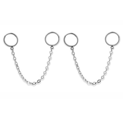 Vankula 1 buc. Lanț din oțel inoxidabil Inel cu cerc pentru nas Septum Buze Știfturi Cercei pentru cartilaj Rotunzi Tragus Piercing ureche Bijuterii pentru corp