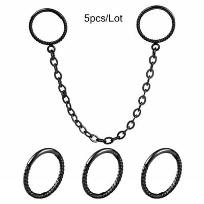 Vankula 1 buc. Lanț din oțel inoxidabil Inel cu cerc pentru nas Septum Buze Știfturi Cercei pentru cartilaj Rotunzi Tragus Piercing ureche Bijuterii pentru corp