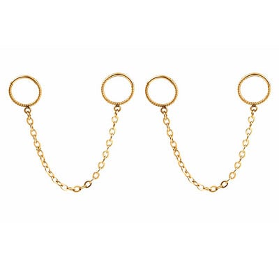 Vankula 1 buc. Lanț din oțel inoxidabil Inel cu cerc pentru nas Septum Buze Știfturi Cercei pentru cartilaj Rotunzi Tragus Piercing ureche Bijuterii pentru corp