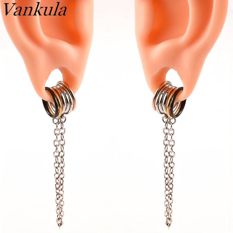 Vankula 1 buc. Lanț din oțel inoxidabil Inel cu cerc pentru nas Septum Buze Știfturi Cercei pentru cartilaj Rotunzi Tragus Piercing ureche Bijuterii pentru corp