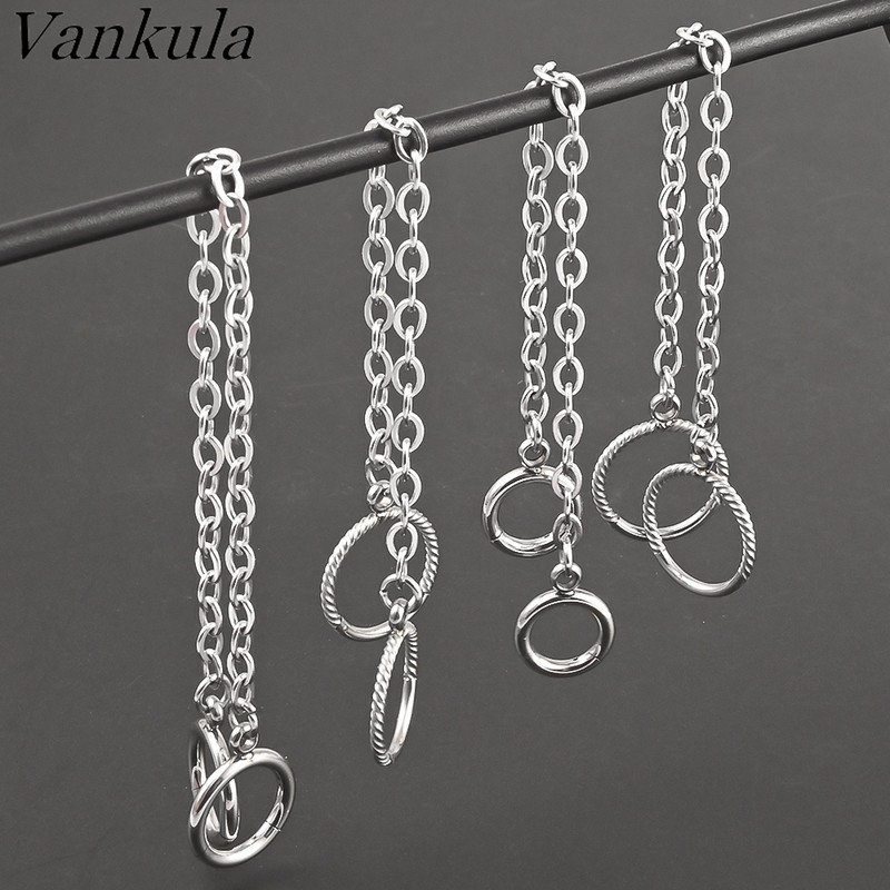 Vankula 1 buc. Lanț din oțel inoxidabil Inel cu cerc pentru nas Septum Buze Știfturi Cercei pentru cartilaj Rotunzi Tragus Piercing ureche Bijuterii pentru corp