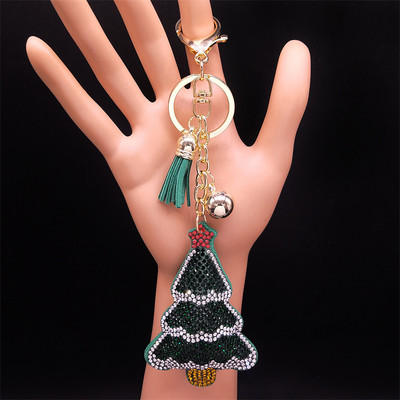 Câine de desene animate Samoye bibelouri Suport pentru breloc din aliaj strass cristal de culoare argintie Animal pandantiv Breloc bijuterii llavero KXHK70