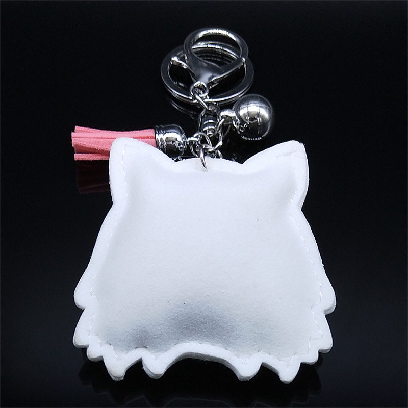 Câine de desene animate Samoye bibelouri Suport pentru breloc din aliaj strass cristal de culoare argintie Animal pandantiv Breloc bijuterii llavero KXHK70