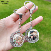 Anime Made In Abyss Figura kulcstartó Riko Nanachi Rajzfilmfigura üveg forgatható medál kulcstartó Divatos ékszerek férfiaknak nők