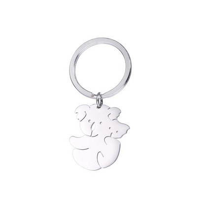 Lanț chei cu pandantiv cu animale Koala Likgreat pentru femei, fete, băieți, breloc din oțel inoxidabil, bijuterii de modă, accesorii, cadouri
