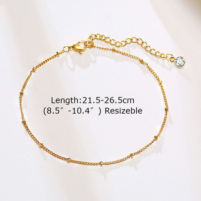 Bratara pentru femeie din otel inoxidabil cu lanț de gleznă de vară, chevron, cu lanț de șarpe, cadou pentru ea.