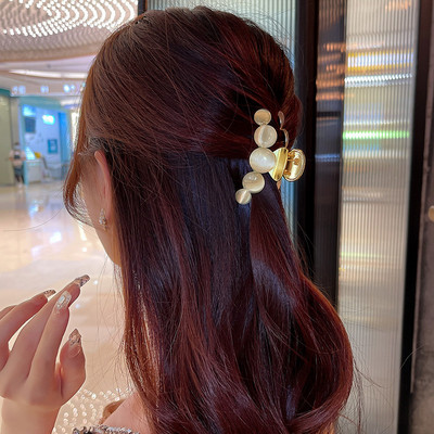 Agrafe de păr geometrice opale cu perle elegante pentru femei Agrafe de susținere a părului pe spate Decorează bentiță Accesorii de păr la modă Bijuterii 2021