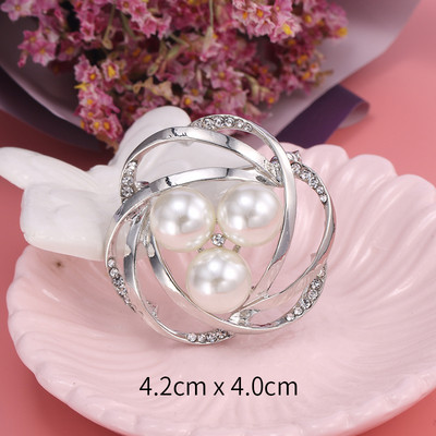 Fabrică Direct Cristal Diamante și Perle Imitații Bijuterii de flori Broșă Ace Buchete de nuntă DIY Брошь Декор