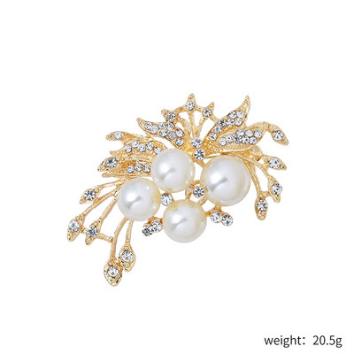 Fabrică Direct Cristal Diamante și Perle Imitații Bijuterii de flori Broșă Ace Buchete de nuntă DIY Брошь Декор