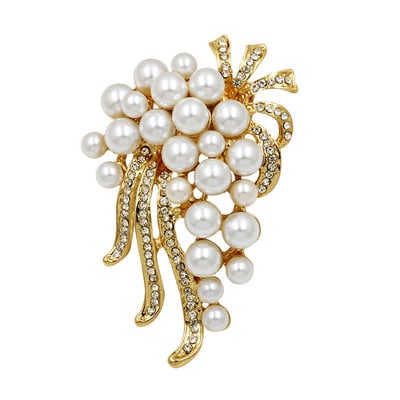 Fabrică Direct Cristal Diamante și Perle Imitații Bijuterii de flori Broșă Ace Buchete de nuntă DIY Брошь Декор