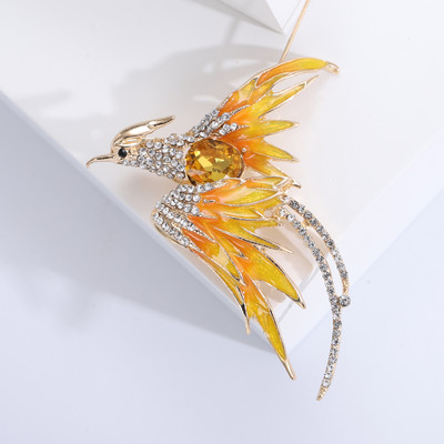 Dmari Femei Broșă Vintage Pin Smalț Delicat Cristal Fhoneix Insigna Păsări de Foc Accesorii de Decorare Bijuterii de Lux pentru Public