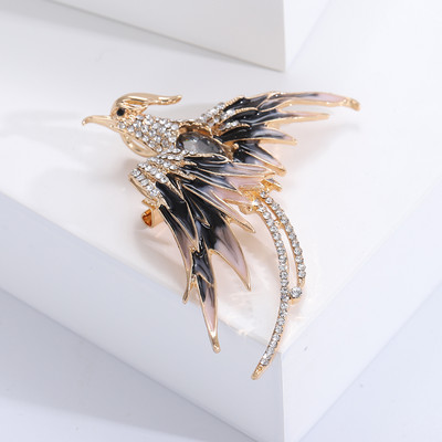 Dmari Femei Broșă Vintage Pin Smalț Delicat Cristal Fhoneix Insigna Păsări de Foc Accesorii de Decorare Bijuterii de Lux pentru Public