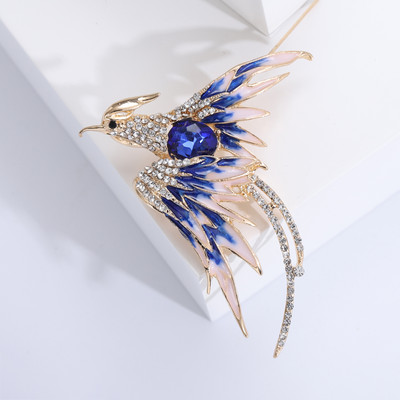 Dmari Femei Broșă Vintage Pin Smalț Delicat Cristal Fhoneix Insigna Păsări de Foc Accesorii de Decorare Bijuterii de Lux pentru Public