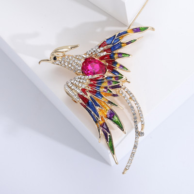 Dmari Femei Broșă Vintage Pin Smalț Delicat Cristal Fhoneix Insigna Păsări de Foc Accesorii de Decorare Bijuterii de Lux pentru Public