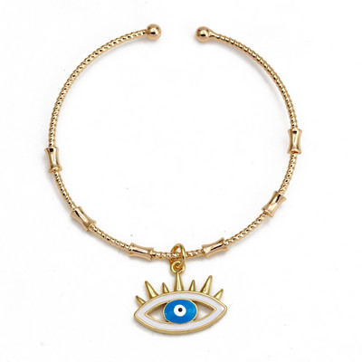 Ochi norocos, turcesc, albastru, ochi rău, brăţară, cupru, reglabilă, brățară de mână Fatima, pentru femei, fete, bărbați, bijuterii BE602