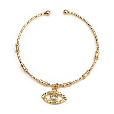 Ochi norocos, turcesc, albastru, ochi rău, brăţară, cupru, reglabilă, brățară de mână Fatima, pentru femei, fete, bărbați, bijuterii BE602