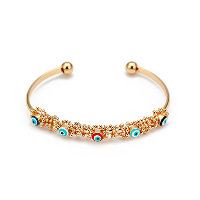 Ochi norocos, turcesc, albastru, ochi rău, brăţară, cupru, reglabilă, brățară de mână Fatima, pentru femei, fete, bărbați, bijuterii BE602