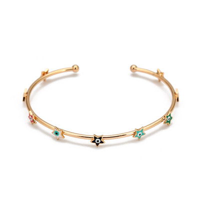 Ochi norocos, turcesc, albastru, ochi rău, brăţară, cupru, reglabilă, brățară de mână Fatima, pentru femei, fete, bărbați, bijuterii BE602