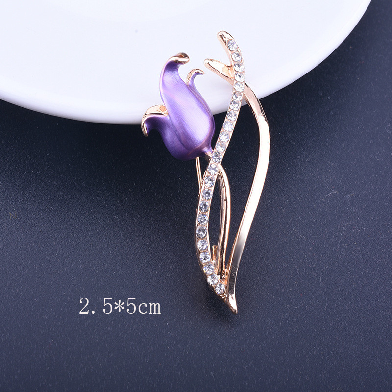 Xingyunday új, 2021-es elegáns arany fehér tulipán bross, édes virágos kitűző ajándék nőknek esküvői eljegyzési randevú ékszer