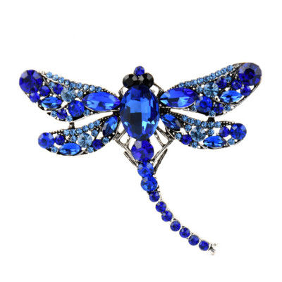 Ρετρό Big Crystal Dragonfly Καρφίτσες Γυναικείες 6χρωμες κράμα έντομα Καρφίτσες καρφίτσες Δώρα