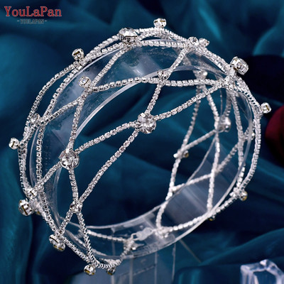 YouLaPan HP496 mados moters galvos apdangalas Kalnų krištolas nuotakos galvos apdangalas Vestuviniai plaukų aksesuarai nuotakos tiaros galvos apdangalai
