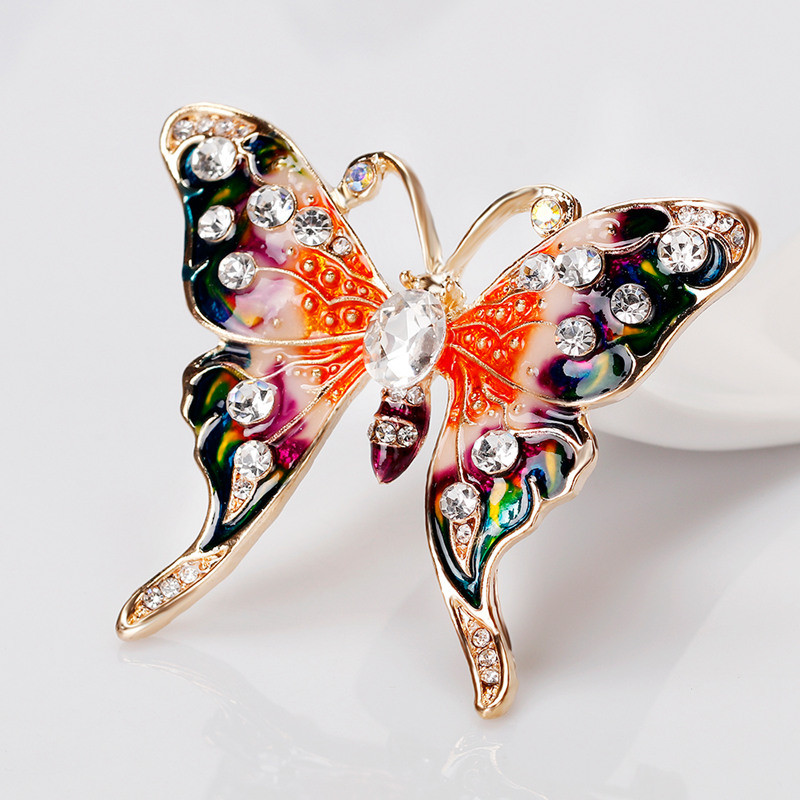 Drăguț, frumos, colorat, cristal, fluture, broșă, femei, modă nouă, fierbinte, minunată, fetiță, haină de nuntă, rochie, bijuterii, cadouri
