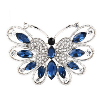 Xingyunday Rhinestone Butterfly Brooch for Women 2-color Classic Insect Party Office Butterfly Brooch Gifts