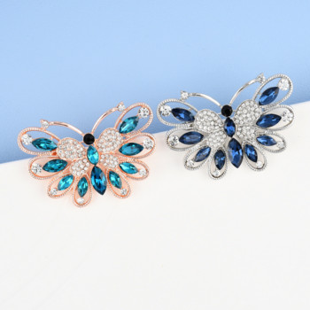 Xingyunday Rhinestone Butterfly Brooch for Women 2-color Classic Insect Party Office Butterfly Brooch Gifts