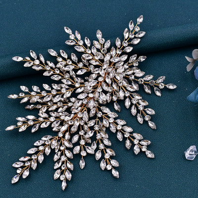 YouLaPan HP489 Pieptene de mireasa Strasuri Casca de nunta Bijuterii pentru cap de mireasa Accesorii pentru par de mireasa Tochie de cap eleganta de cristal pentru femei