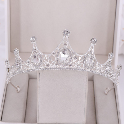 Accesorii pentru păr de nuntă Coroană de cristal cu stras baroc Tiara Coroană de nuntă Coroana de petrecere Coroana de petrecere Bijuterii de păr de mireasă Tiare