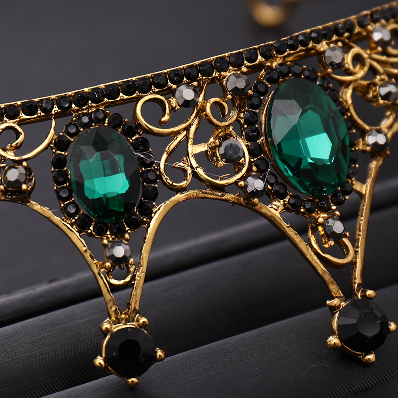 Accesorii pentru păr de nuntă Coroană de cristal cu stras baroc Tiara Coroană de nuntă Coroana de petrecere Coroana de petrecere Bijuterii de păr de mireasă Tiare