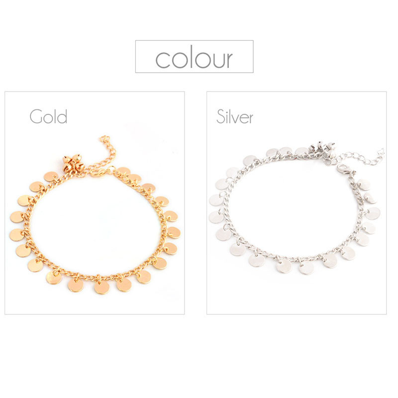 Punk auriu argintiu ciucuri picior clopot gleznă Boho femei brăţară pe picior desculţ sandale glezna pentru femeie vară plajă bijuterii