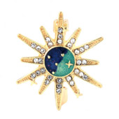 Seria Starry Sky Broșă Unicorn Fantasy Blue Universe Starry Sky Broșă Soare Personalitate Design Ace îmbrăcăminte