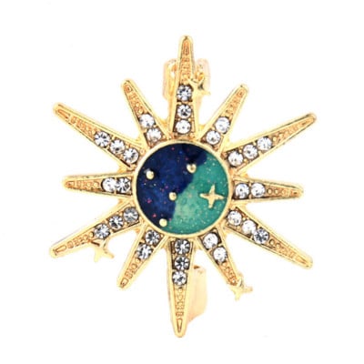 Seria Starry Sky Broșă Unicorn Fantasy Blue Universe Starry Sky Broșă Soare Personalitate Design Ace îmbrăcăminte