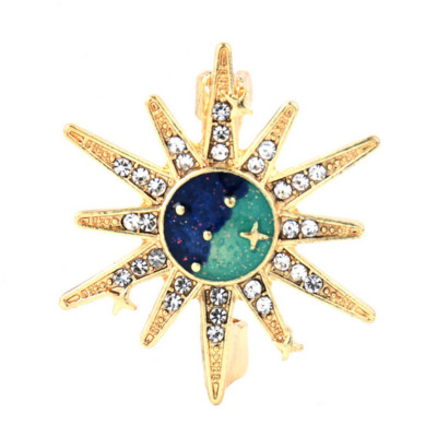 Seria Starry Sky Broșă Unicorn Fantasy Blue Universe Starry Sky Broșă Soare Personalitate Design Ace îmbrăcăminte
