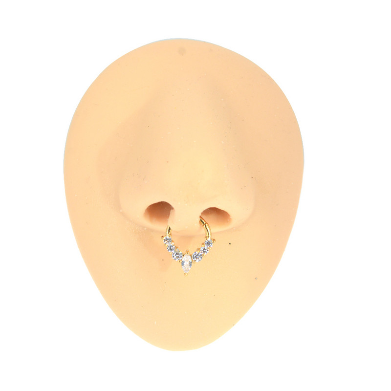 100% Oțel Chirurgical Segment Inel articulat Ureche Cartilaj Helix Rook Tragus 16G Piercing Ureche CZ Forma Inel Nas Septum Clicker