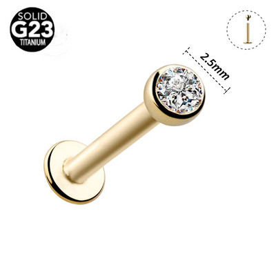 1 buc F136 Titan 16G 1.5-4mm Cz Gem Tragus Lip Ring Monroe Ureche Cartilage Cercel Piercing Labret Tragus Cartilage Cerce
