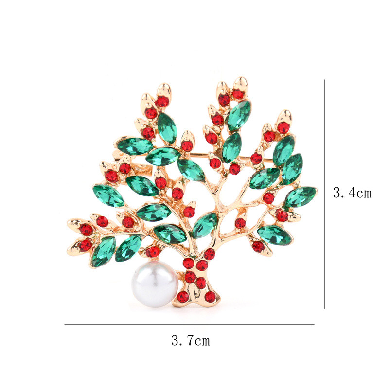 Planta Arborele Vieții Broșă cu perle și strasuri goale pentru femei Broșă elegantă pentru haine de modă Bijuterii de nuntă Cadouri